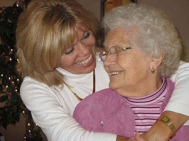 Touching Hearts founder with her mother