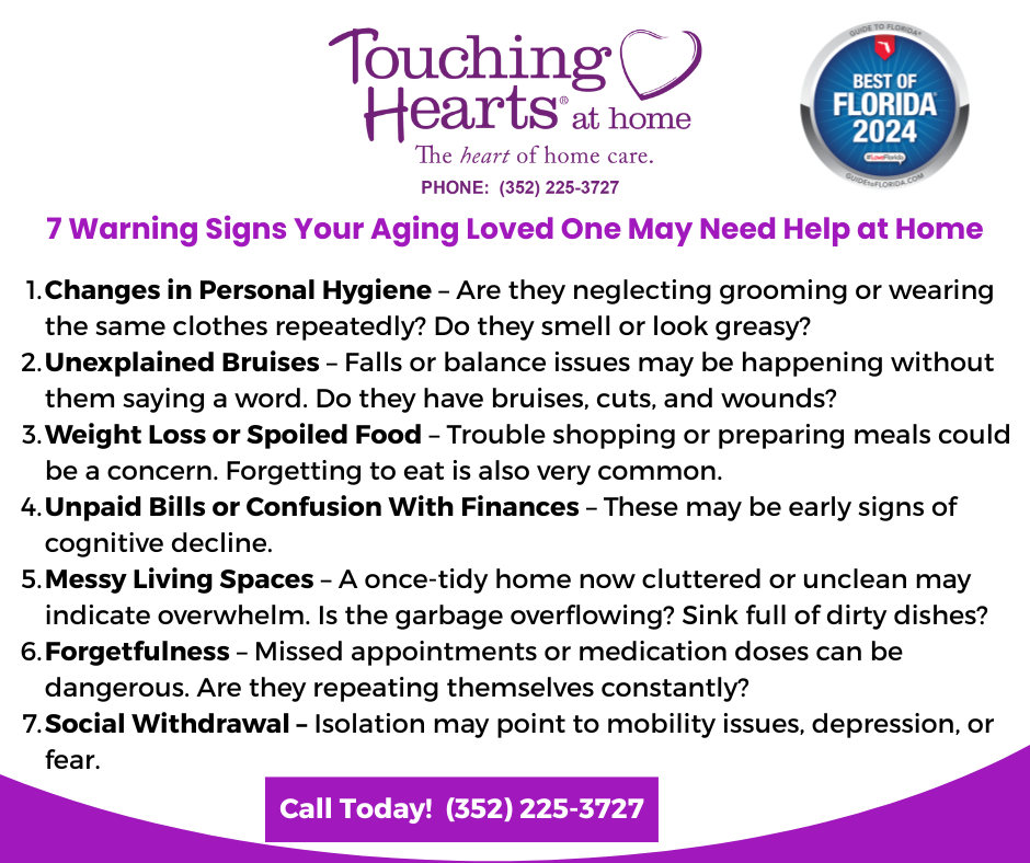 Personal Care at Home Gainesville FL - 7 Warning Signs Your Aging Loved One May Need Help at Home